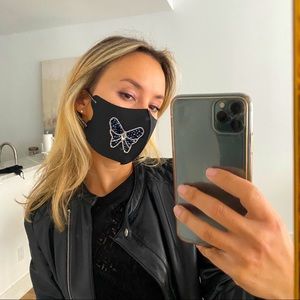 Brand New Butterfly Crystals Facemask